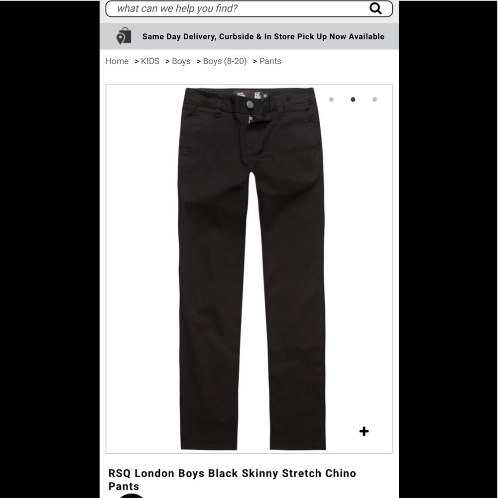 RSQ London Skinny Chino pants NIGHT dark NAVY stretch size 18 brand new w/Tag